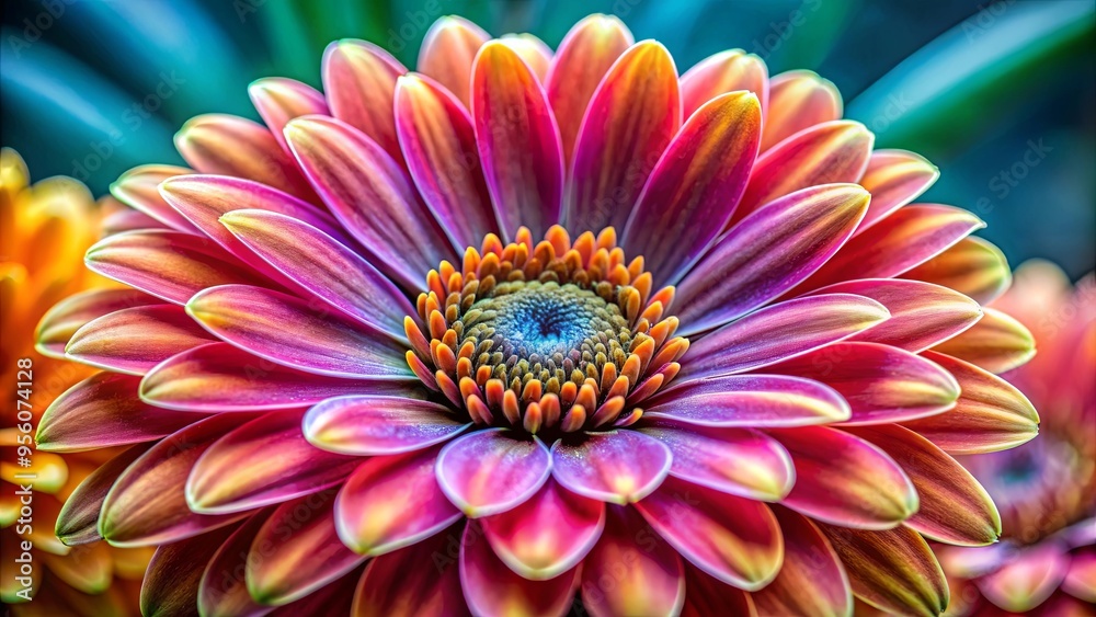 Close-up of a vibrant flower with delicate petals Close-up of a vibrant flower with delicate petals