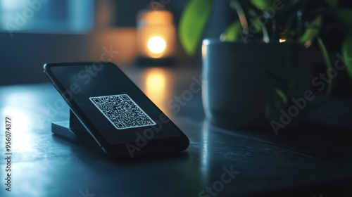 4h phone screen with a qr code ticket