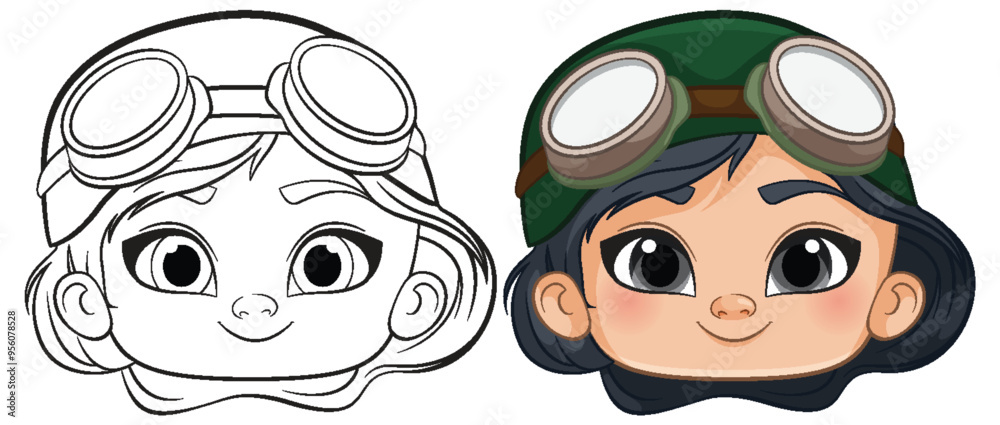 Adventurous Girl with Goggles Adventurous Girl with Goggles