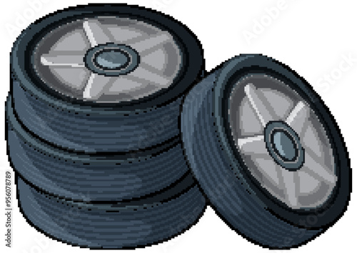 Stack of Car Tires