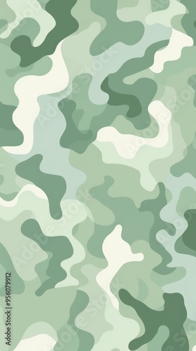 Camouflage pattern design poster background in Mint Green 