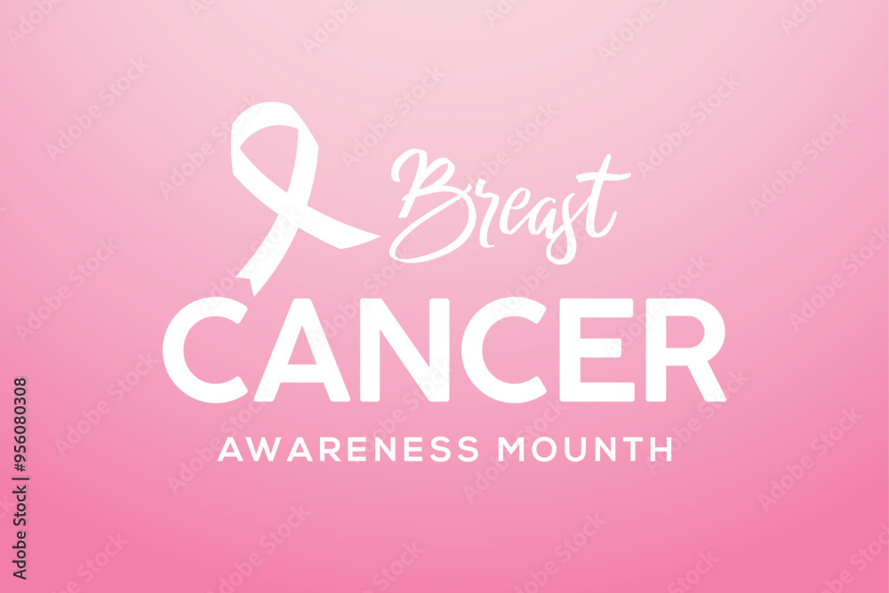 Breast Cancer Awareness Banner Background vector Breast Cancer Awareness Banner Background vector