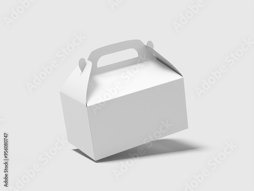 Wallpaper Mural White Blank Takeaway Food Package 3D Rendering Mockup Torontodigital.ca