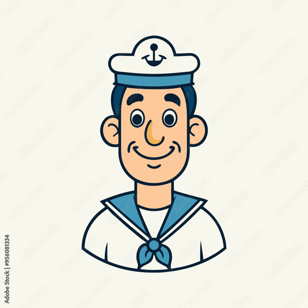 sailor capitan cartoon vector illustration sailor capitan cartoon vector illustration