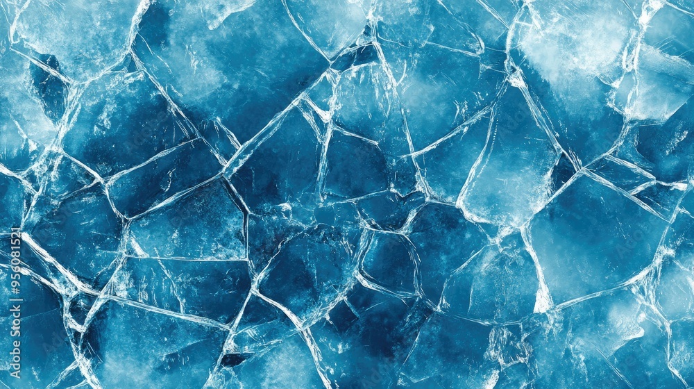 Seamless pattern featuring the intricate cracked texture of blue ice, perfect for winter-themed backgrounds Seamless pattern featuring the intricate cracked texture of blue ice, perfect for winter-themed backgrounds