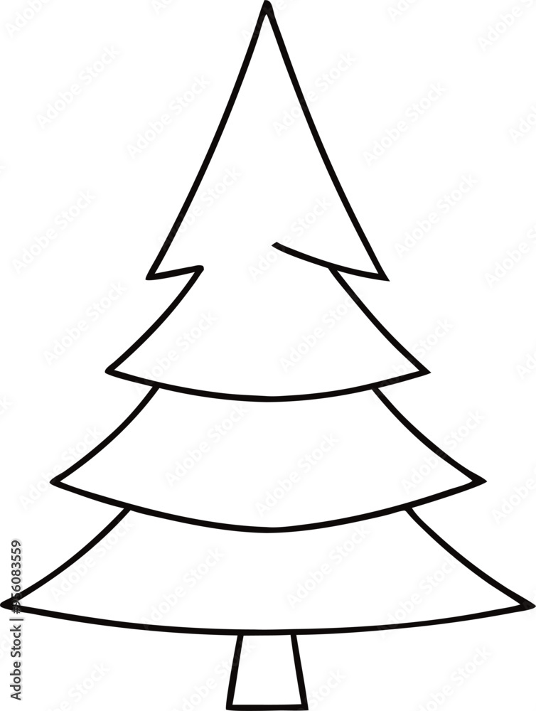 Fototapeta premium christmas tree illustration