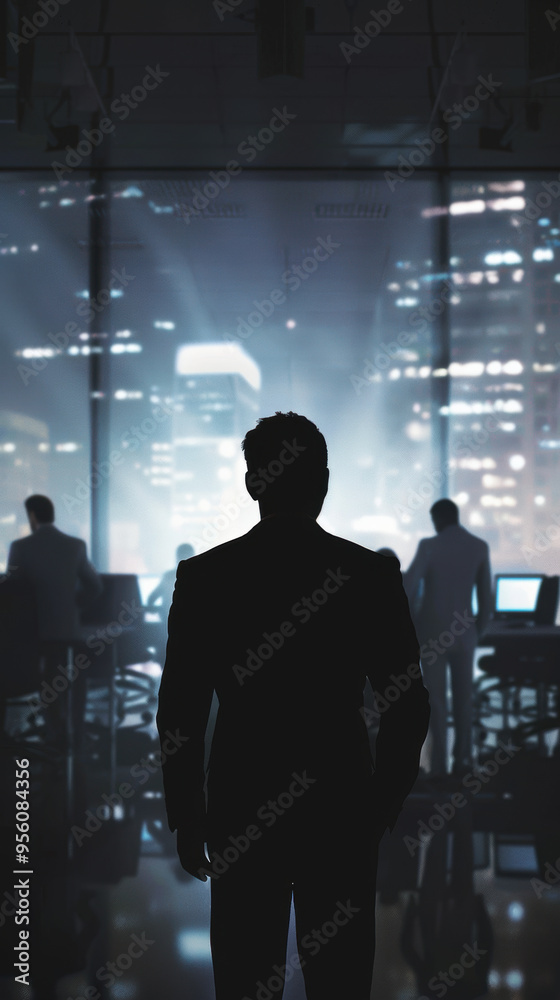 Businessman Silhouette. Businessman Silhouette.