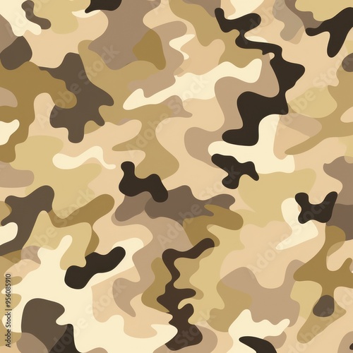 Camouflage pattern design poster background in Tan