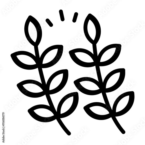 A drawing style icon of wheat 