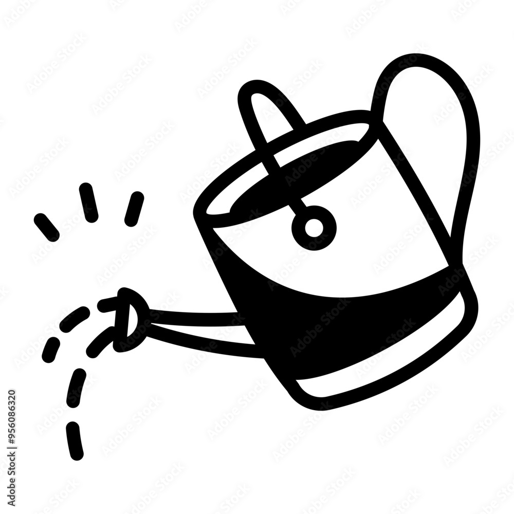A sketchy style icon of watering can A sketchy style icon of watering can