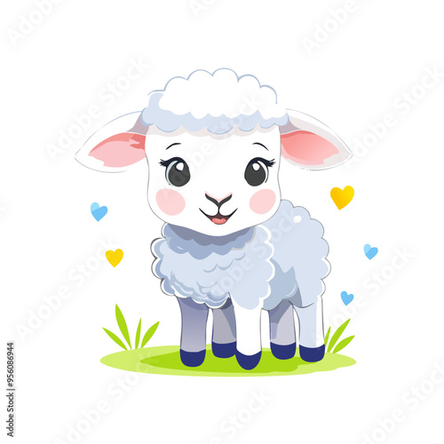 Sheep Cute Small Cartoon Baby Animal Character