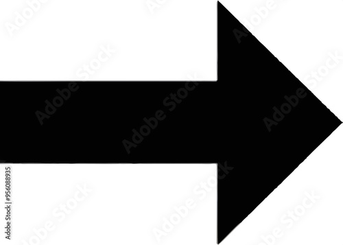 A bold, black arrow pointing to the right, symbolizing direction or progression