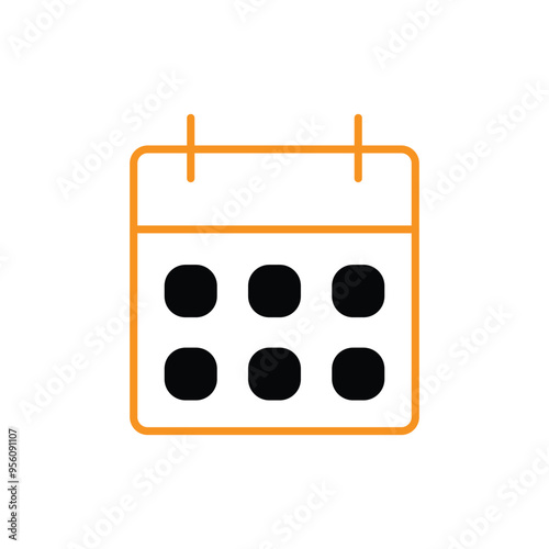 Calendar page vector icon Agenda icon in flat style.