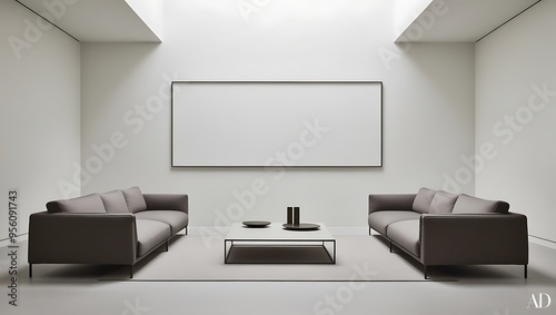 High-Quality Frame Mockup in a Chic and Cozy Interior Setting, Ideal for Presenting Art, Photography, or Graphic Designs with Style, Perfect for Home or Office Decor