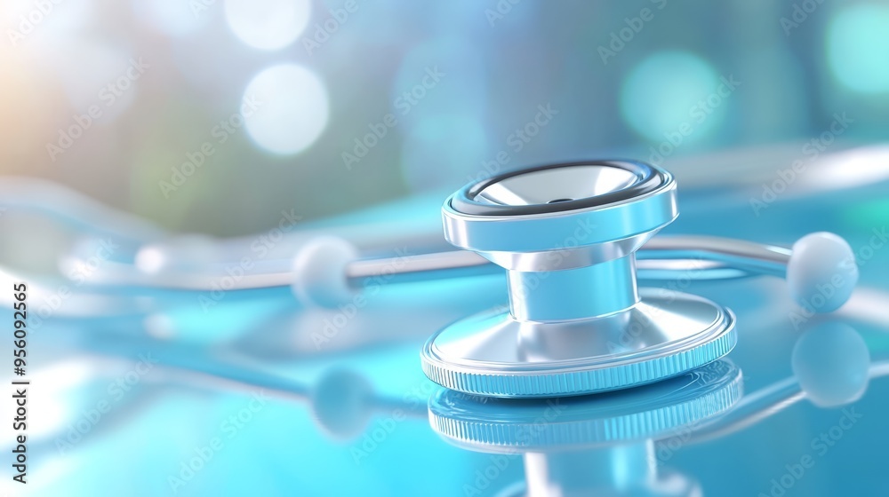 Blue Stethoscope Healthcare Medical Checkup Doctor Examination Blue Stethoscope Healthcare Medical Checkup Doctor Examination