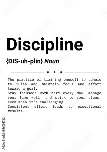 Discipline definition poster