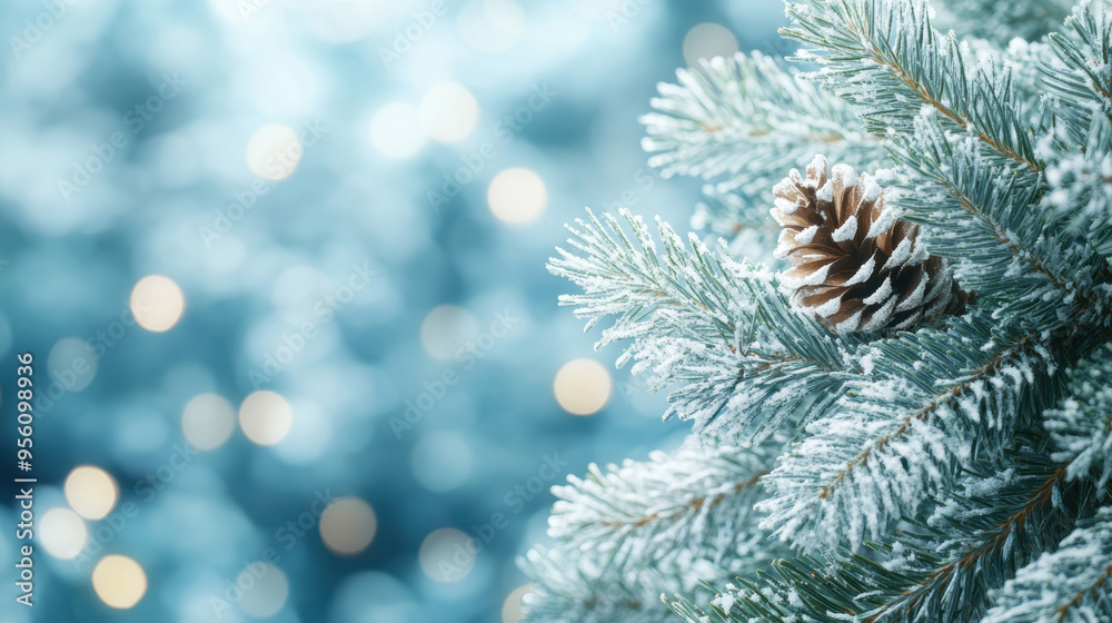blue backgrounds and Christmas tree decorations. AI dekorative. blue backgrounds and Christmas tree decorations. AI dekorative.