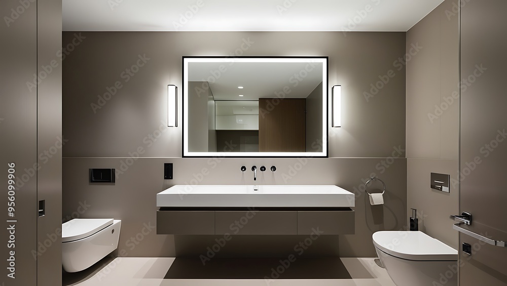 Sleek Frame Poster Mockup in a Modern Interior, Perfect for Showcasing Your Art, Photography, or Design in a Realistic Setting Sleek Frame Poster Mockup in a Modern Interior, Perfect for Showcasing Your Art, Photography, or Design in a Realistic Setting
