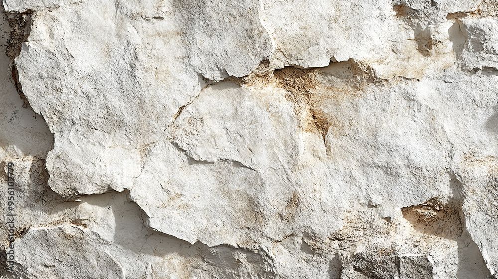 Naklejka premium A close-up of the rough texture on white stone