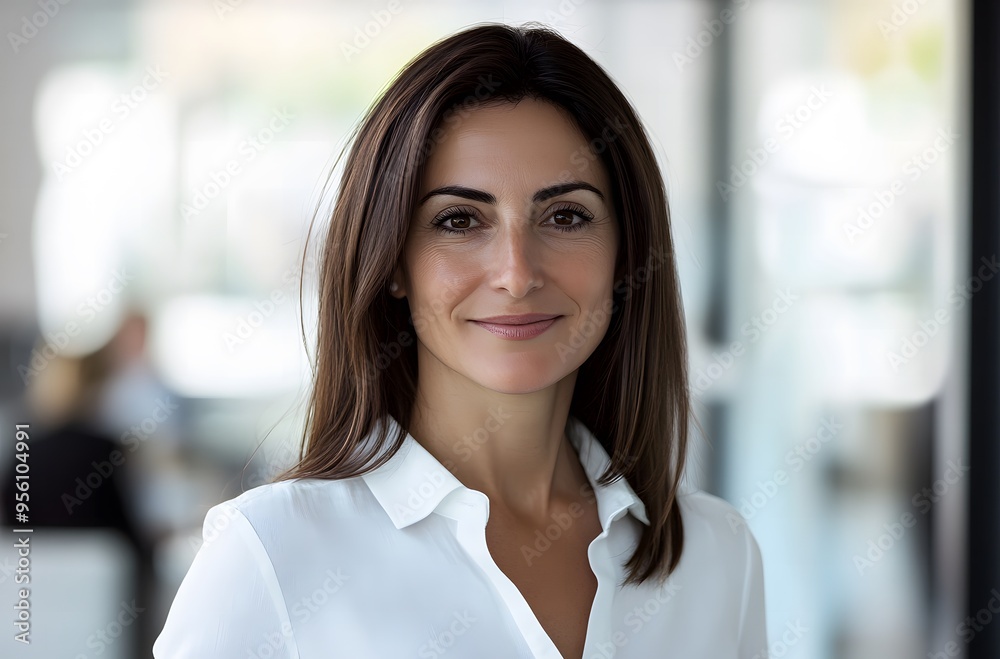 Fototapeta premium portrait of an italian business woman,headshot