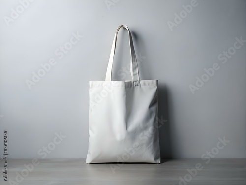 A simple. blank canvas tote bag perfect for showcasing your designs or branding.