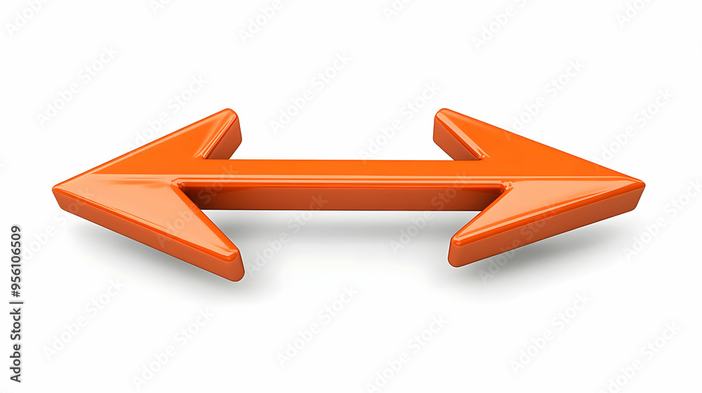 D Orange Arrow Icon Left and Right Directions D Orange Arrow Icon Left and Right Directions