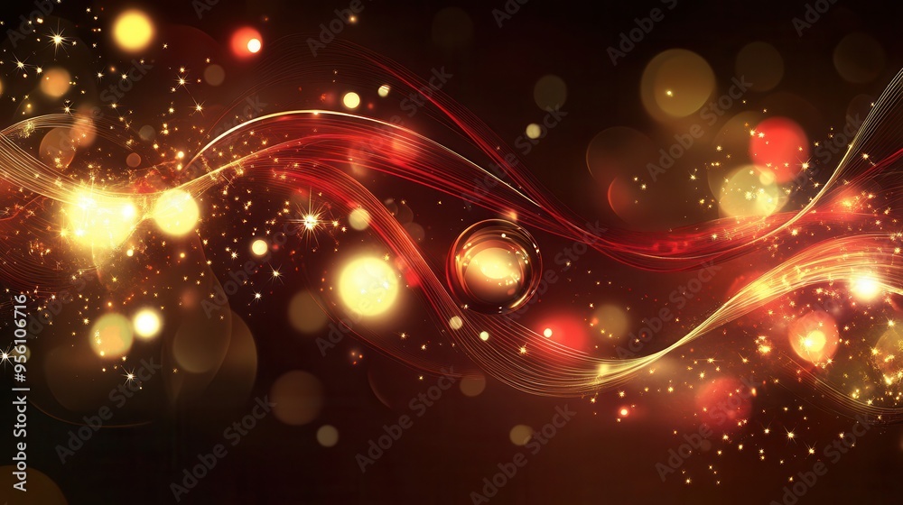 Glowing lines and spherical elements blend in a festive display, evoking the spirit of celebration with a colorful, enchanting design. Generative AI Glowing lines and spherical elements blend in a festive display, evoking the spirit of celebration with a colorful, enchanting design. Generative AI