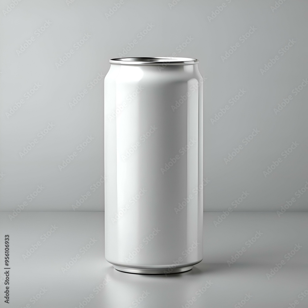 Blank white aluminum can mockup. Blank white aluminum can mockup.