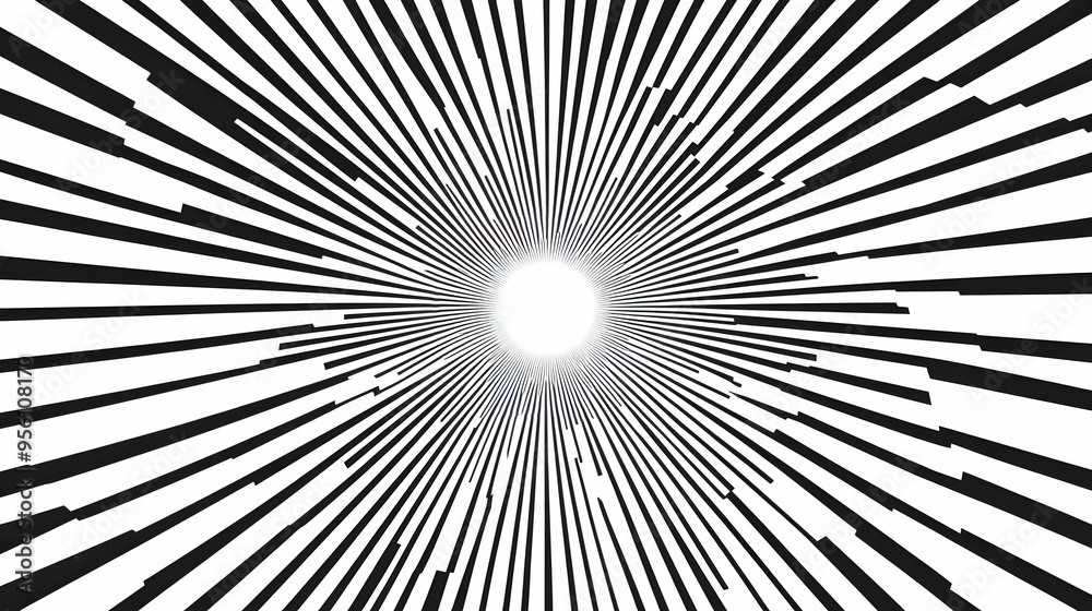 Abstract Black and White Radial Lines Pattern Design Abstract Black and White Radial Lines Pattern Design