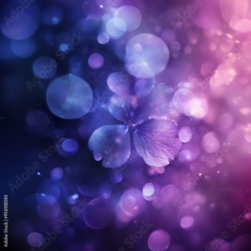 Dreamy Floral Serenity, Ethereal Bloom with Soft Glowing Bokeh