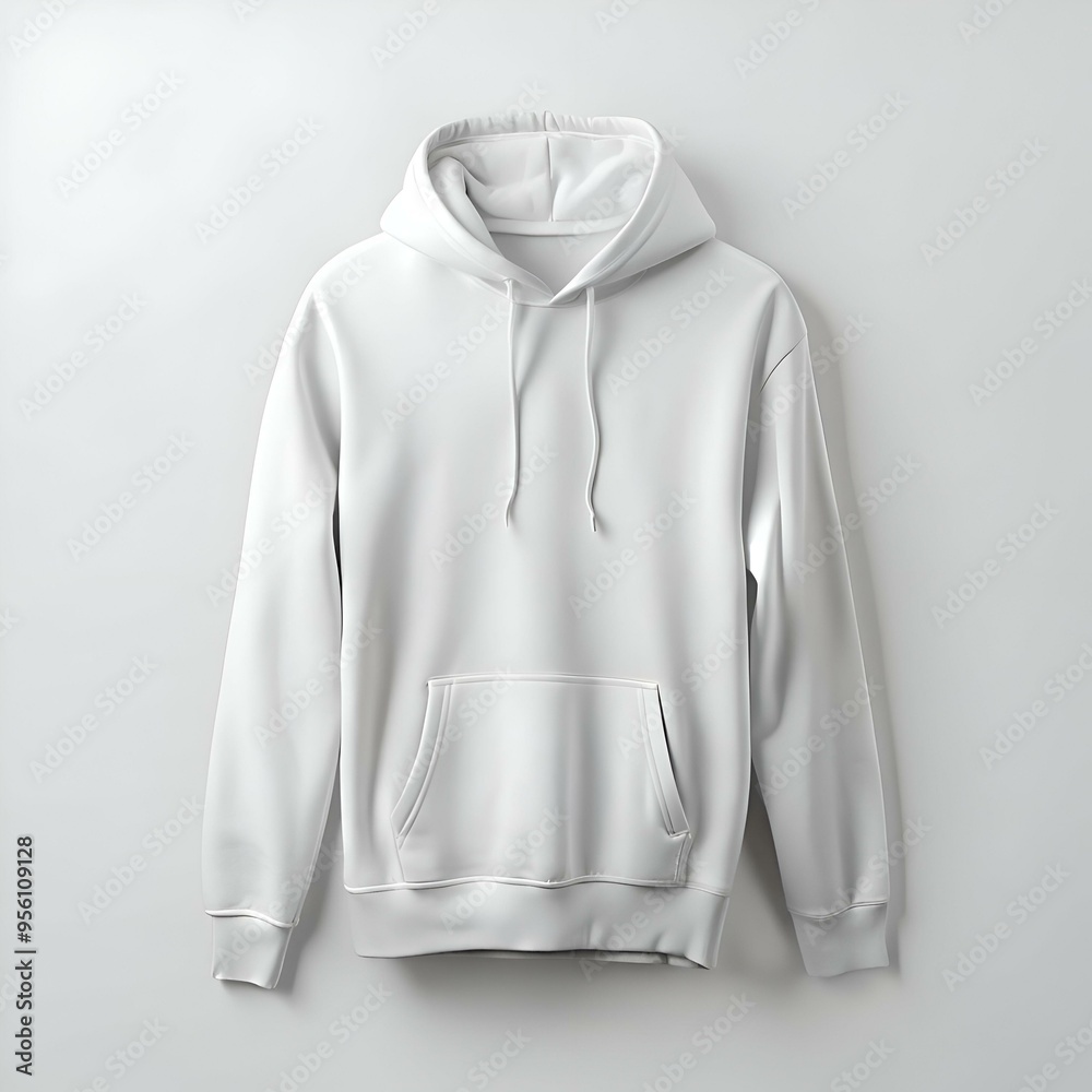 Blank white hoodie mockup with a front pocket. isolated on a white background. Blank white hoodie mockup with a front pocket. isolated on a white background.