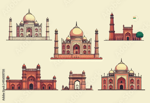 Indian Architecture: A Collection of Traditional Buildings and Domes
