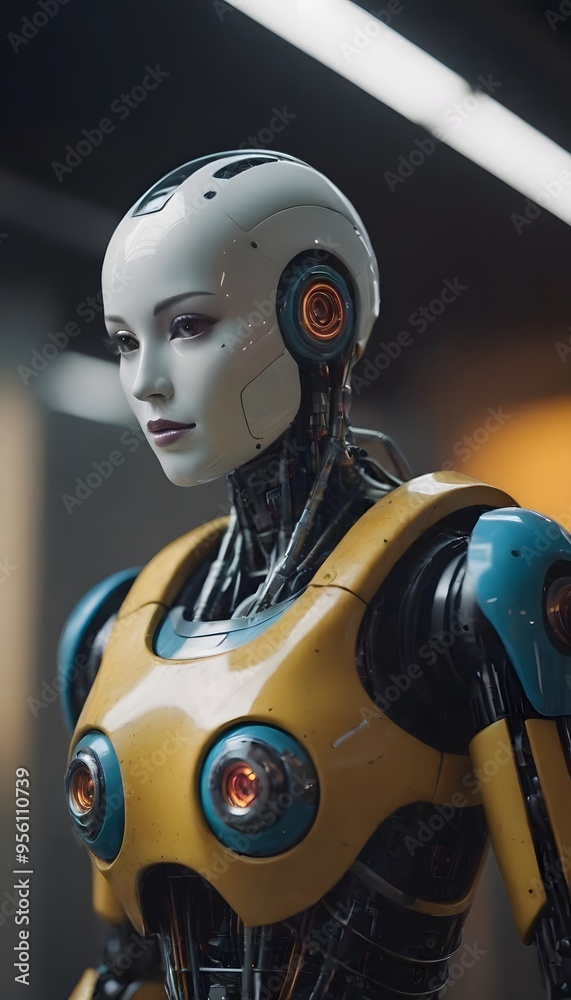Fototapeta premium Advanced Female AI Robot