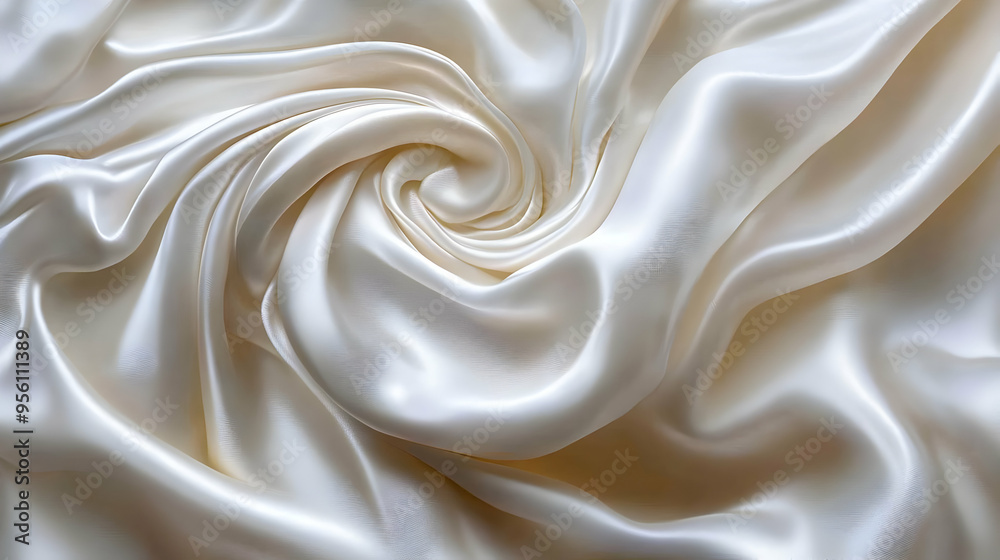 Elegant White Satin Fabric Draped Background Texture Elegant White Satin Fabric Draped Background Texture