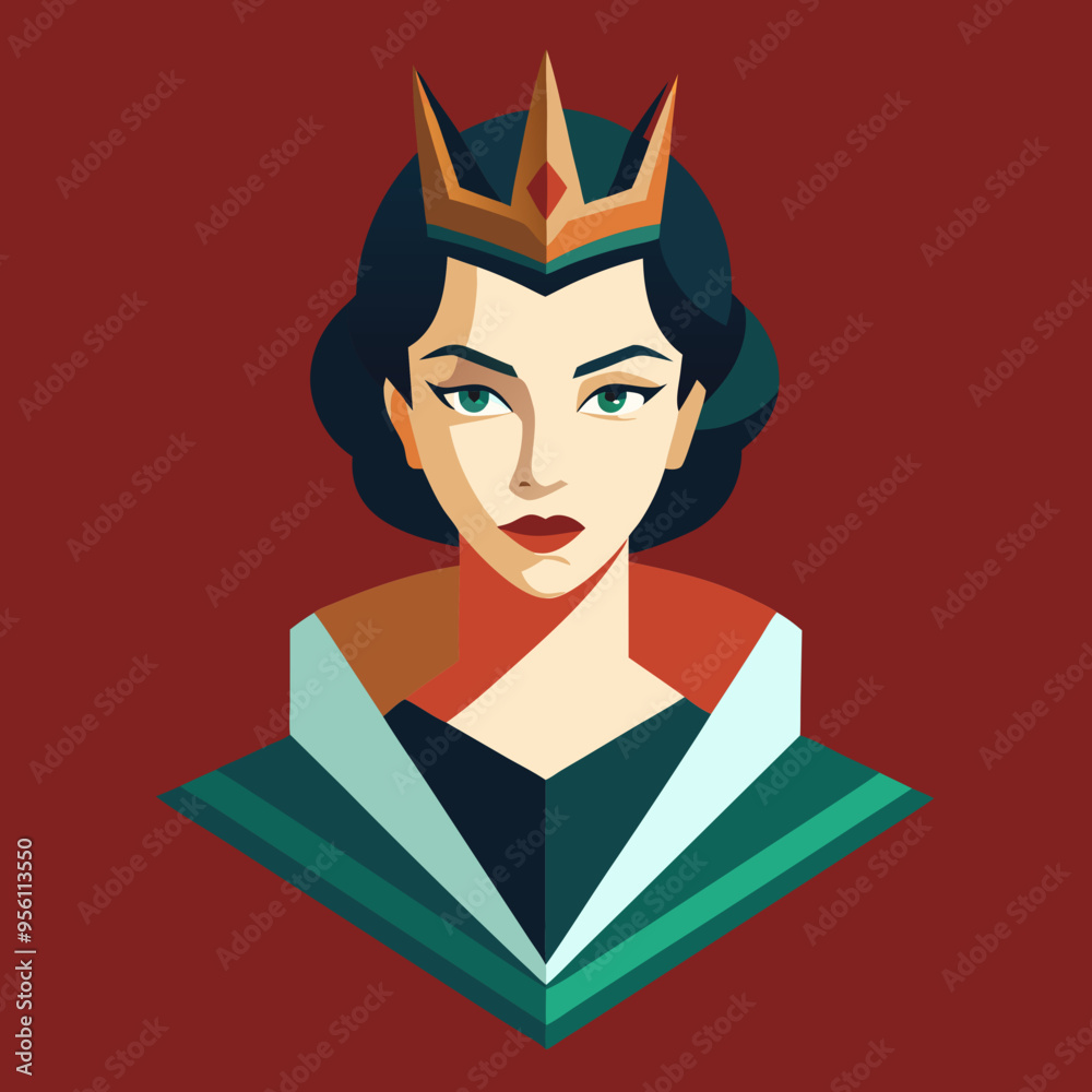 queen royal woman vector cartoon illustration queen royal woman vector cartoon illustration