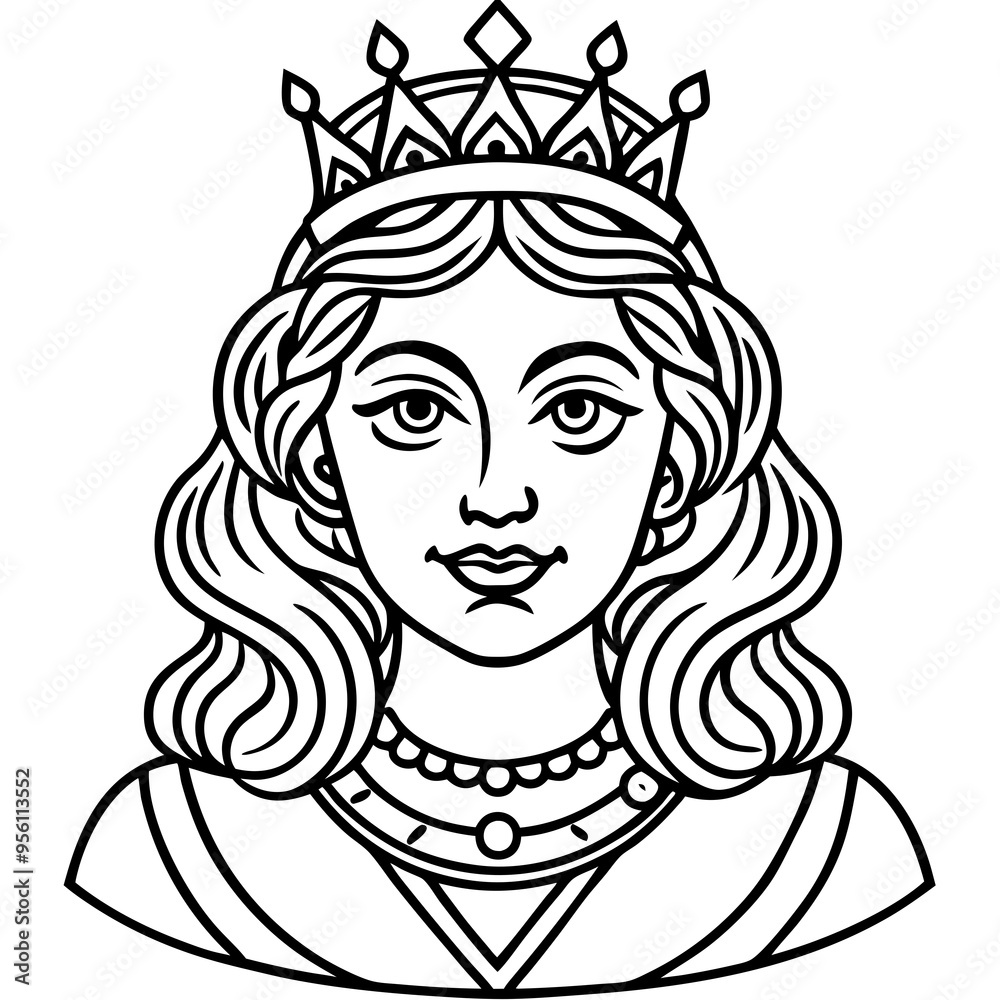 queen royal woman vector cartoon illustration queen royal woman vector cartoon illustration