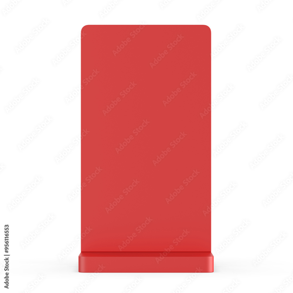 QR code scan blank stand 3d render illustration template. QR code scan blank stand 3d render illustration template.