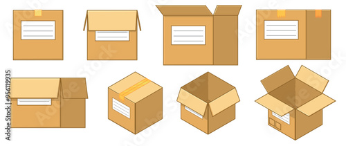 Carton Box Address Label Delivery Packaging