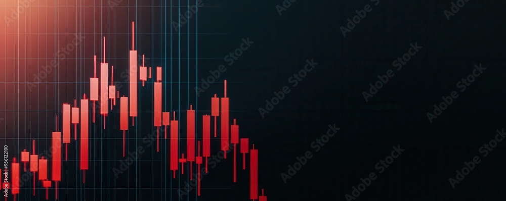 Business crisis, holographic price drop, futuristic financial impact, dark digital background Business crisis, holographic price drop, futuristic financial impact, dark digital background