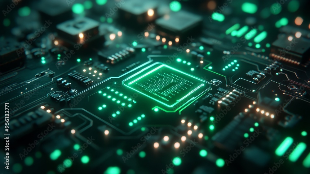 High-resolution image of a beryllium copper circuit board, featuring detailed copper paths and intricate electronic components High-resolution image of a beryllium copper circuit board, featuring detailed copper paths and intricate electronic components