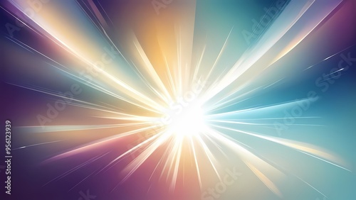 abstract colorful shine light background with rays