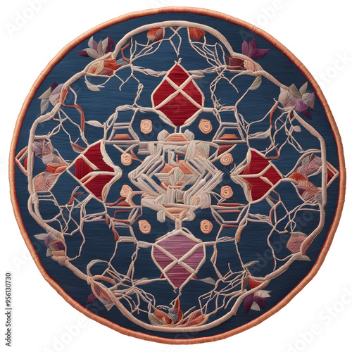 Korean style traditional embroidery pattern