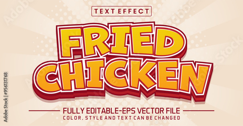Fried chicken text effect editable
