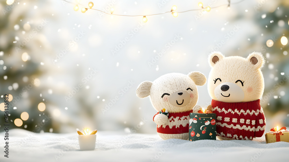 Animals in Christmas sweaters celebrating in a snowy fo 73b1e5b6-28bc-4b89-9eb4-33b7cdd8e388 1 Animals in Christmas sweaters celebrating in a snowy fo 73b1e5b6-28bc-4b89-9eb4-33b7cdd8e388 1