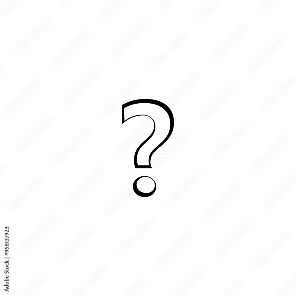 Question mark icon isolated on white background Question mark icon isolated on white background