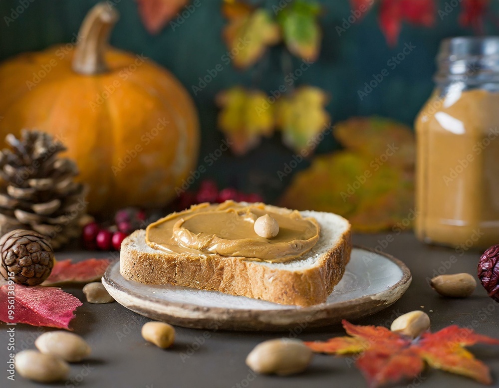 Brot mit Erdnussbutter Brot mit Erdnussbutter