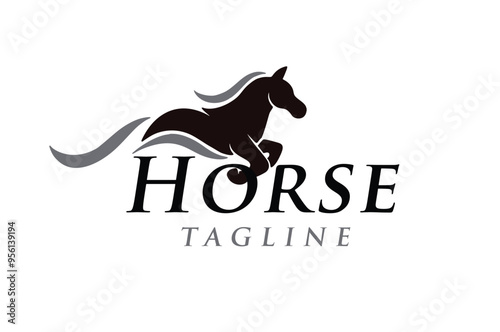 fast running horse logo