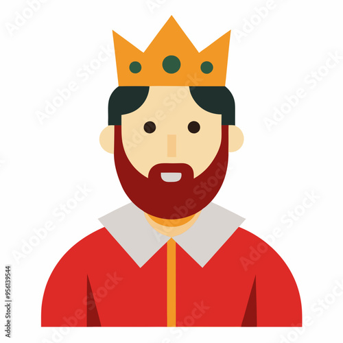 king royal cartoon vector illustration