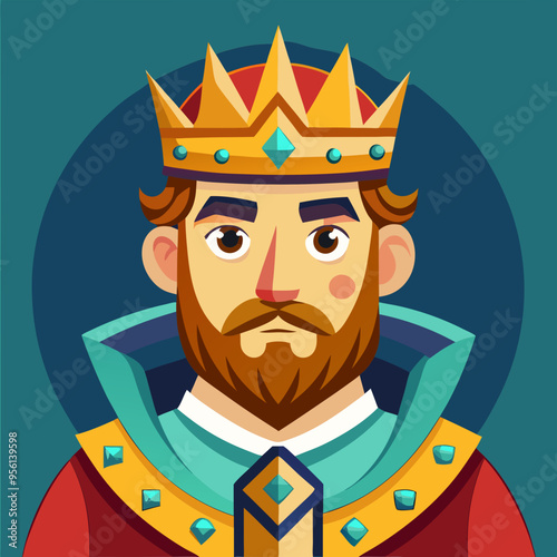 king royal cartoon vector illustration