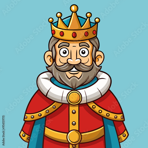 king royal cartoon vector illustration
